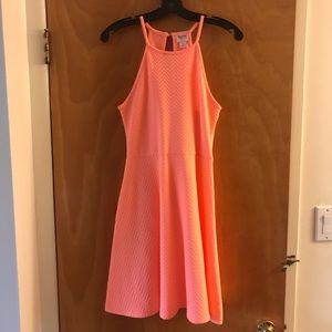 Peach skater skirt dress